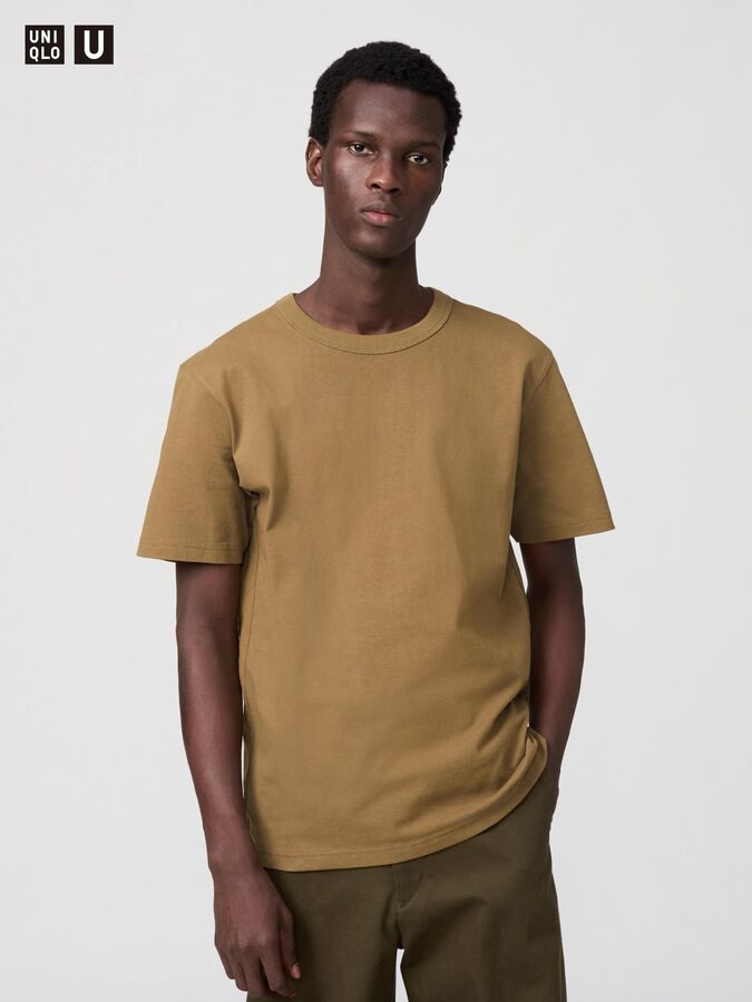 UNIQLO Мужская футболка, коричневый