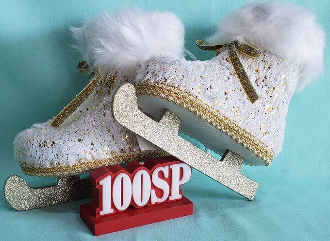 сувенир конек хоккейный. сувенир коньки. статуэтка коньки фигурные. сувенир коньки фигурные. магнит пвх "хоккейный конек".