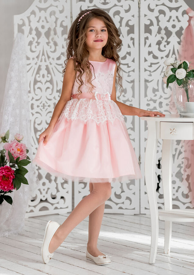 Эвита нарядное платье розовый