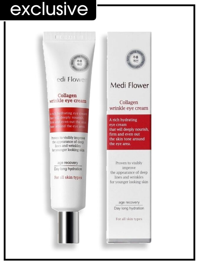 Крем для глаз от морщин с коллагеном Medi Flower Collagen Wrinkle Eye Cream, 40 мл