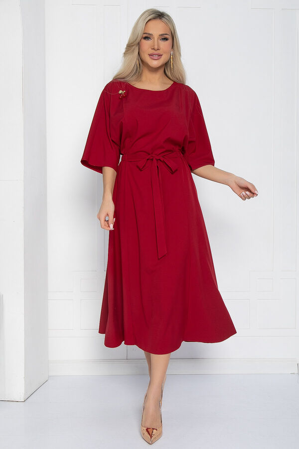 LT Collection Платье Воздушный полёт (бордовое) П12475-15
