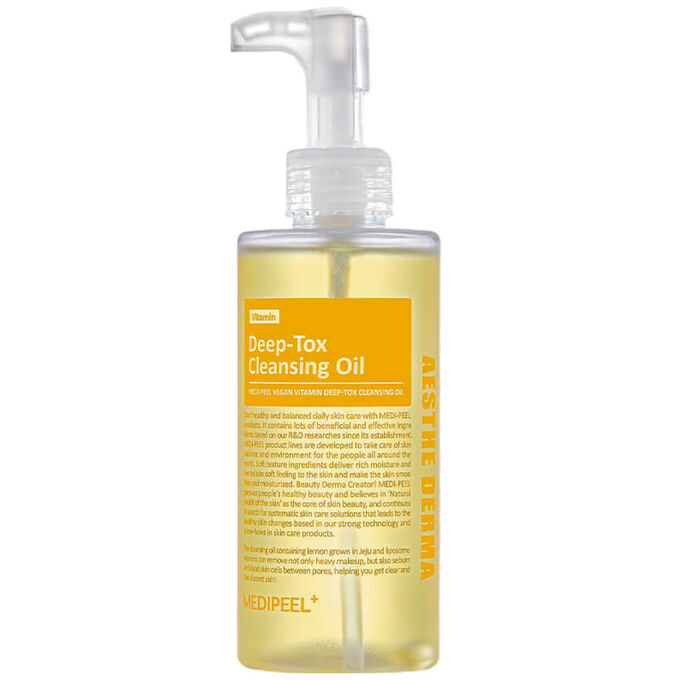 Medi-peel Витаминное гидрофильное масло с липосомами Vegan Vitamin Deep-Tox Cleansing Oil