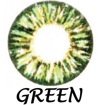 Перекрывающие цветные контактные линзы HERA GLAMOUR Green -7.5 ВС 8.6 (2 линзы)