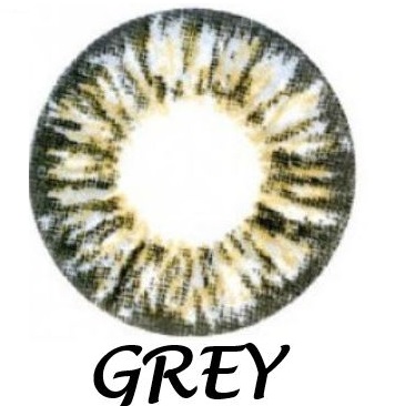 Перекрывающие цветные контактные линзы HERA GLAMOUR Gray -5.5 ВС 8.6 (2 линзы)