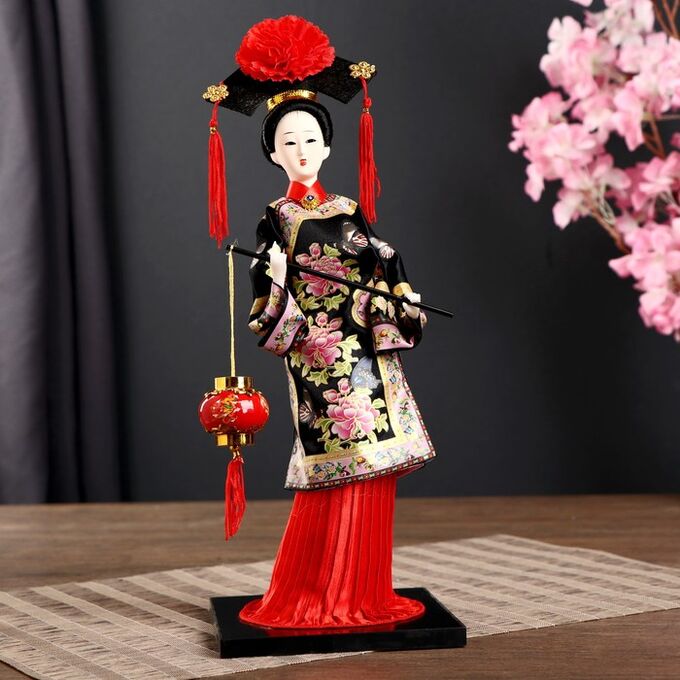 Кукла коллекционная &quot;Китаянка в национ. платье с китайским фонариком&quot; МИКС 32х12,5х12,5 см
