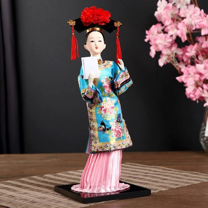 Кукла коллекционная &quot;Китаянка в национальном платье с письмом&quot; 32х12,5х12,5 см