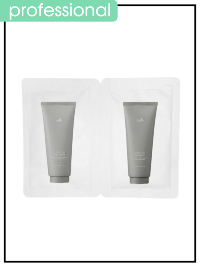 Шампунь и маска-бальзам для волос с глиной Lador C-Tox Clay Dual Pouch, 8мл+8мл (пробник)