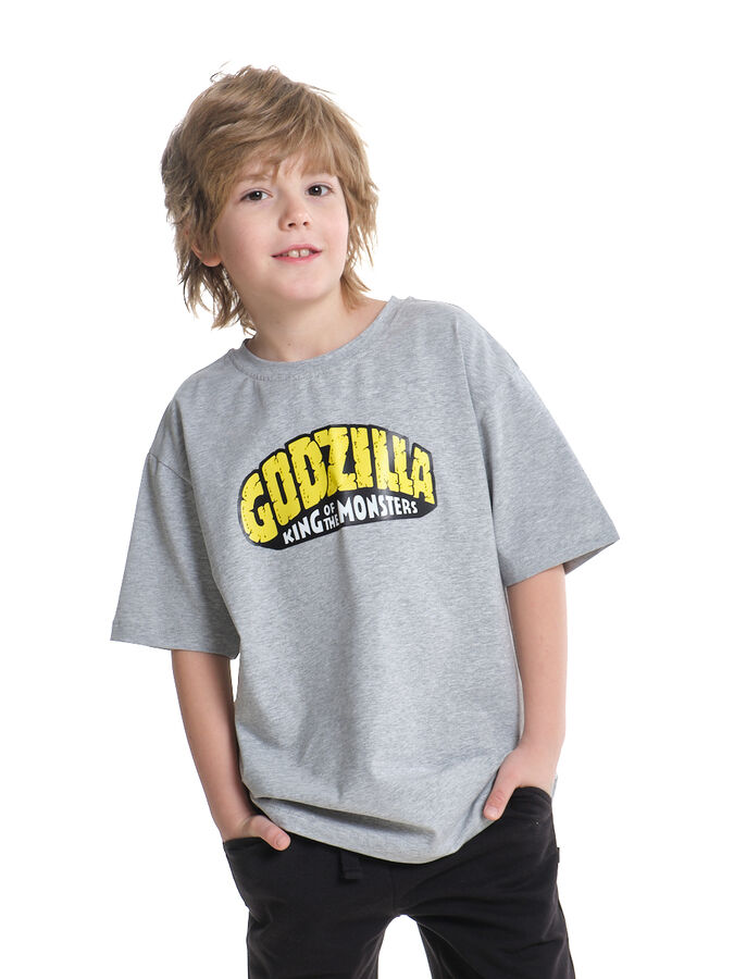 Mini Maxi Футболка для мальчика (128-146см) 22-9015-1(3) серый меланж