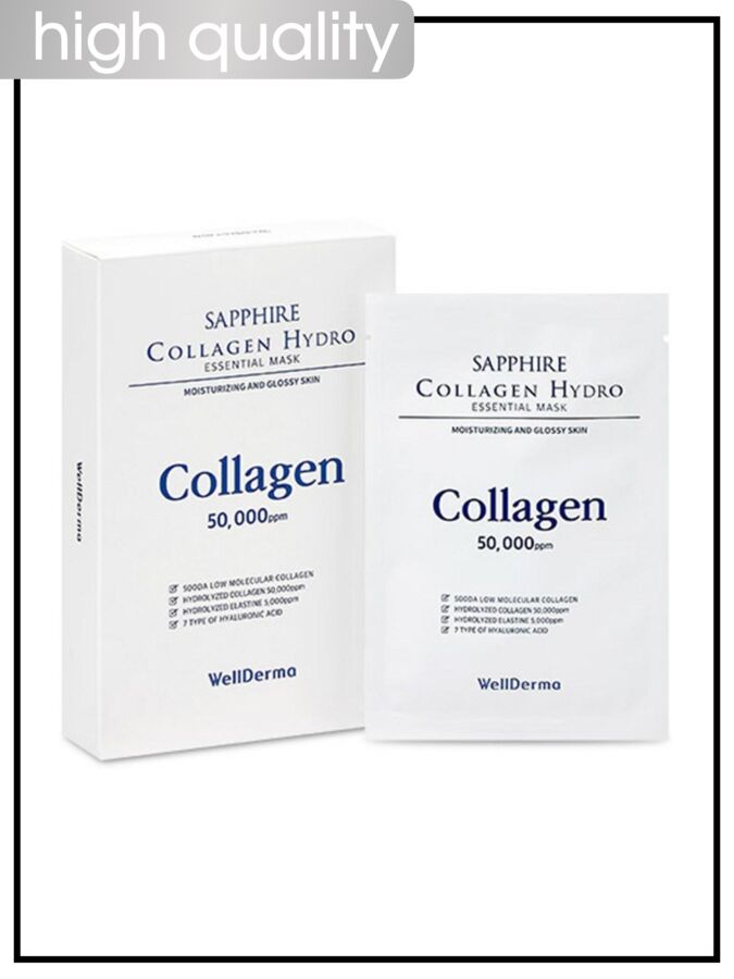 WellDerma Маска для лица сапфировая коллагеновая гидроэссенциальная Mask Essential Sapphire Collagen Hydro, 30 мл