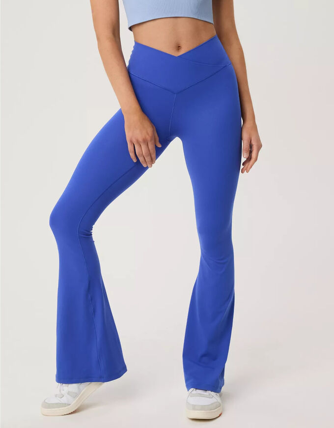 American Eagle By Aerie Real Me High Waisted Crossover Flare Legging