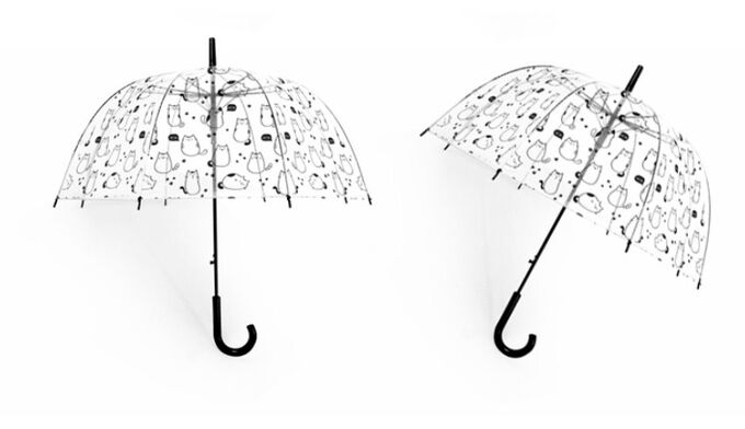 Прозрачный зонт-трость в стиле Ретро &quot;Кошки&quot;