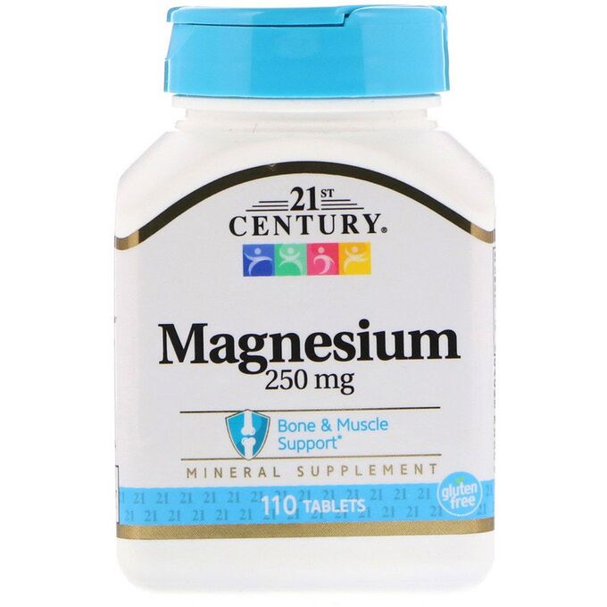 21st Century, Магний, 250 мг, 110 таблеток