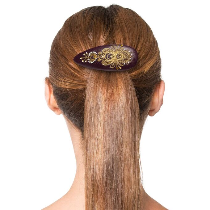 Заколка для волос «Голд», р.916, фиолетовый