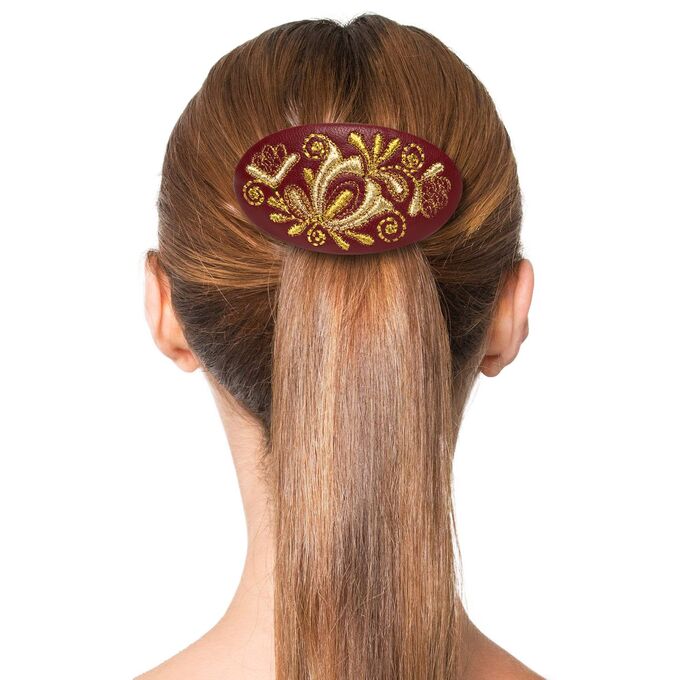 Заколка для волос «Фиалка», м.97 р.196, бордовый