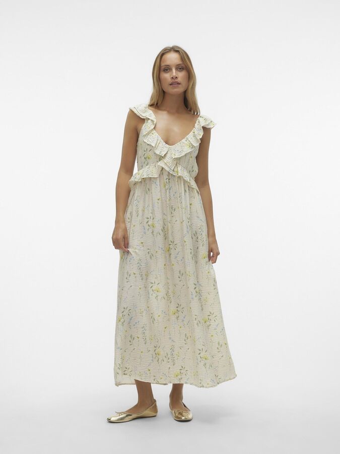 NEXT. VERO MODA Платье макси с оборками и завязками на спине