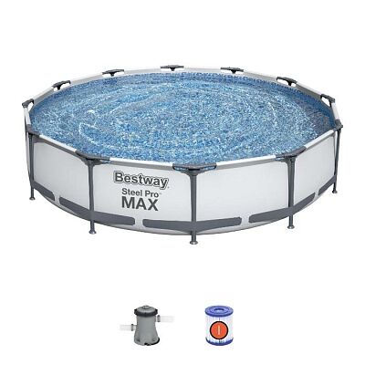 Каркасный бассейн (56416) BestWay [366х76см, 6473л, 24кг,  карт. фил.-насос]