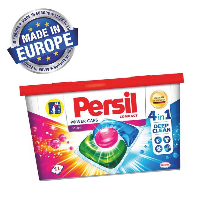 PERSIL Капсулы для стирки Персил Power Caps Колор 4в1, для цветного, 21 капсул