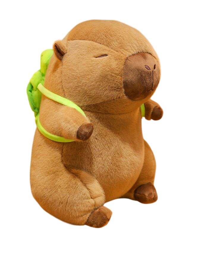Yangzhou creative toys Мягкая игрушка Капибара с рюкзачком черепашка 25 см