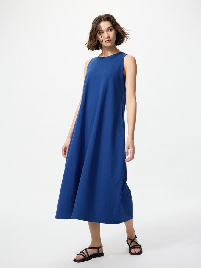 UNIQLO - свободное платье-баллон из джерси, увеличенная длина - 67 BLUE
