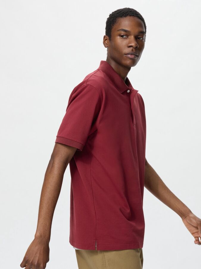 UNIQLO - хлопковая рубашка-поло Dry Kanoko - 17 RED