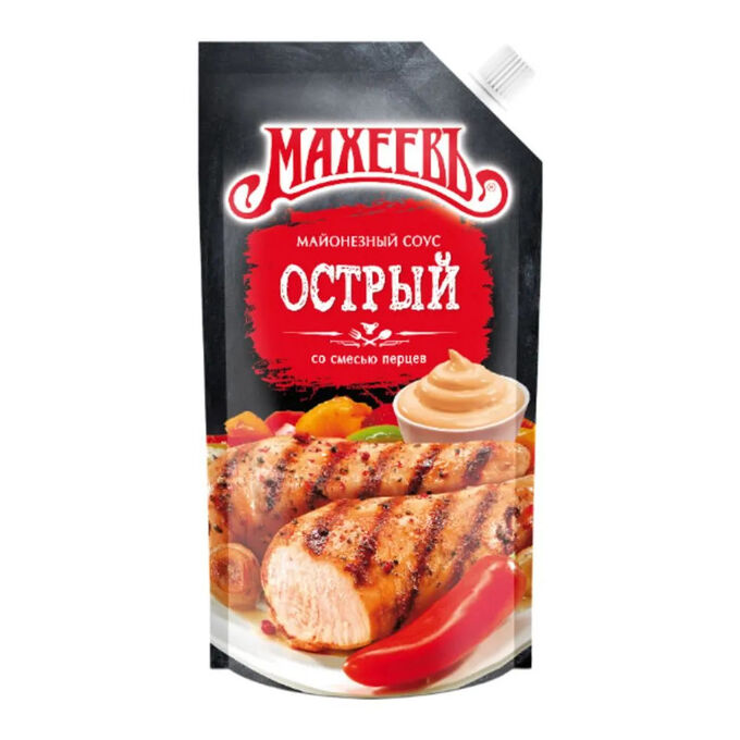Махеевъ Соус майонезный 200г д/п (1/20) &quot;Острый&quot; 50,5%