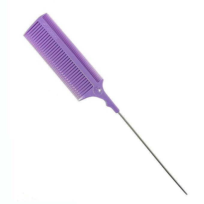GeraProfessional Расческа революция Gera Professional для мелирования мелких прядей, с мет. хвостиком, цвет фиолетовы