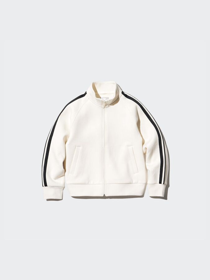 UNIQLO - детская олимпийка с лампасами - 01 OFFWHITE