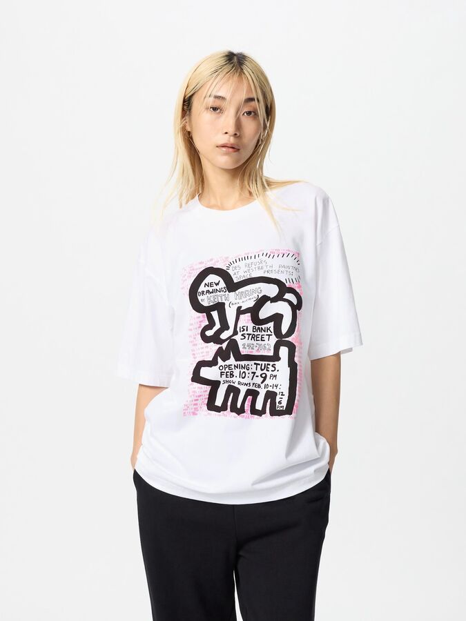 UNIQLO UT - хлопковая футболка свободного силуэта с дизайном от Кит Харинг