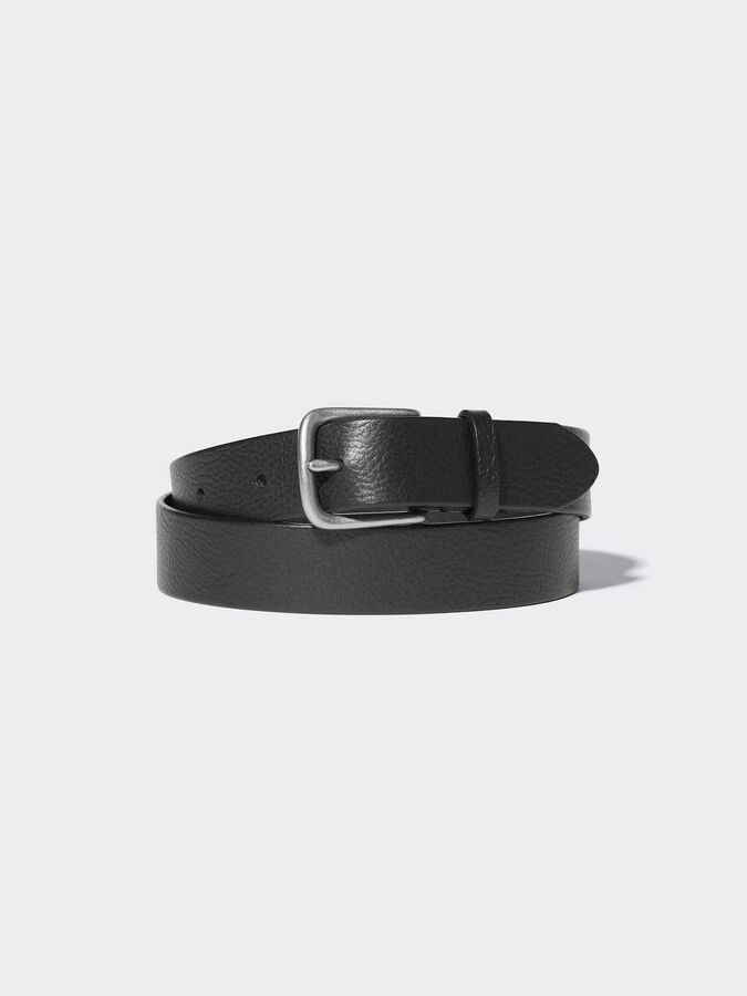 UNIQLO - кожаный винтажный ремень для женщин - 09 BLACK