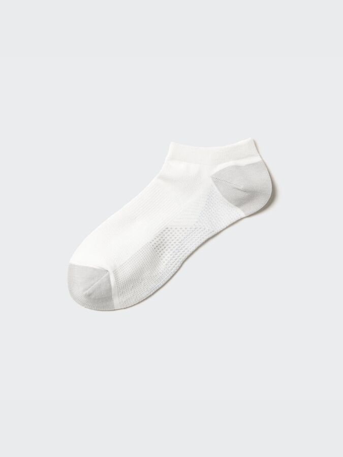 UNIQLO - спортивные короткие носки с сетчатой структурой для мужчин - 00 WHITE
