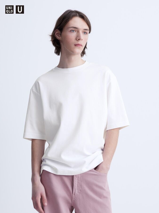 UNIQLO - хлопковая футболка оверсайз AIRism -  00 WHITE