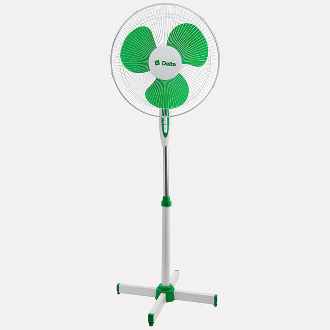 Вентилятор напольный 35 Вт, 43 см DL-001N белый с зеленым, min=4 шт