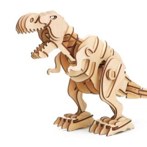 Конструктор из дерева Динозавр T-Rex, 102 эл. р/у 41*16*30 см.
