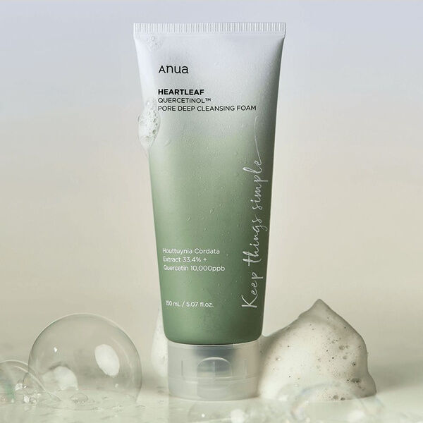 ANUA Heartleaf Quercetinol Pore Deep Cleansing Foam, 150ml - Пенка-скраб с кверцетинолом для очищения пор