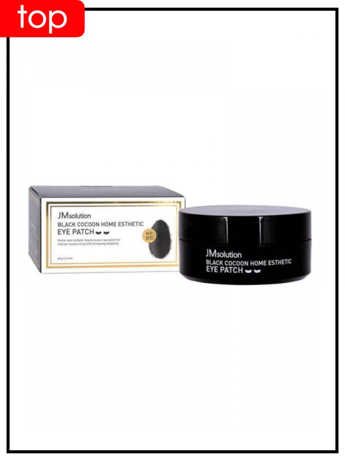 JMSolution Black Cocoon Home Esthetic Eye Patch Гидрогелевые патчи с протеинами шёлка и углём, 90гр(60шт)
