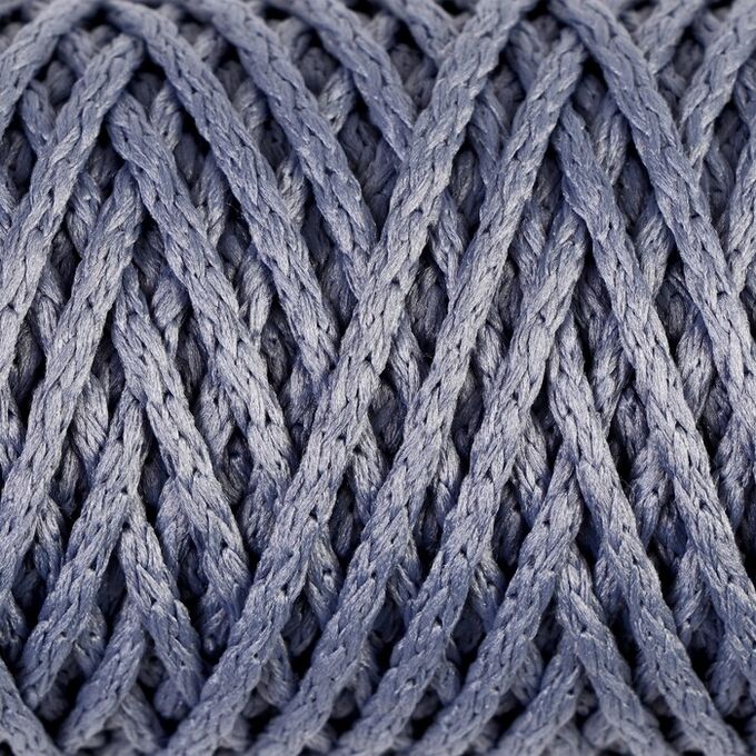 Шнур для вязания &quot;Классик&quot; без сердечника 100% полиэфир ширина 4мм 100м (голубой)