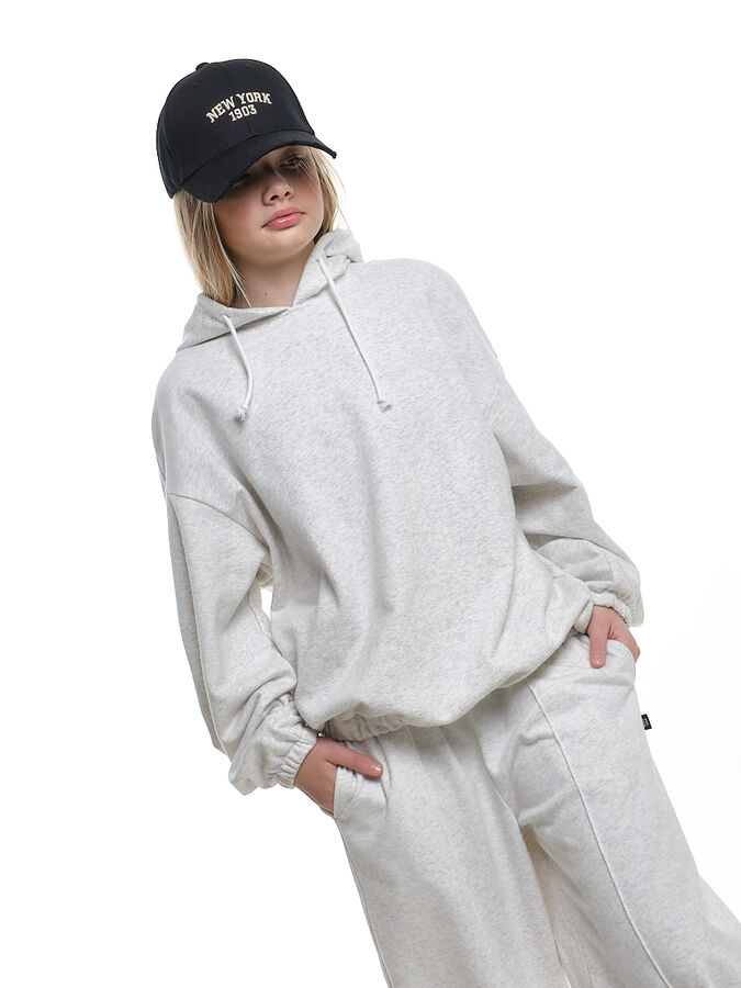 Mini Maxi Худи для девочки (152-164см) 22-7497-3(4) св.серый меланж