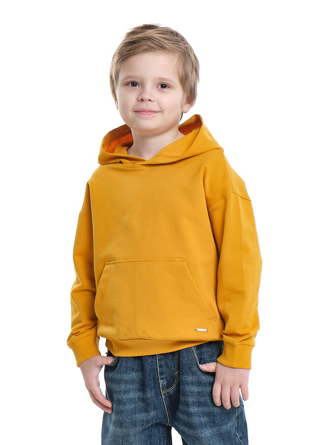 Mini Maxi Толстовка с капюшоном (98-122см) 22-6018-1(2) горчичный