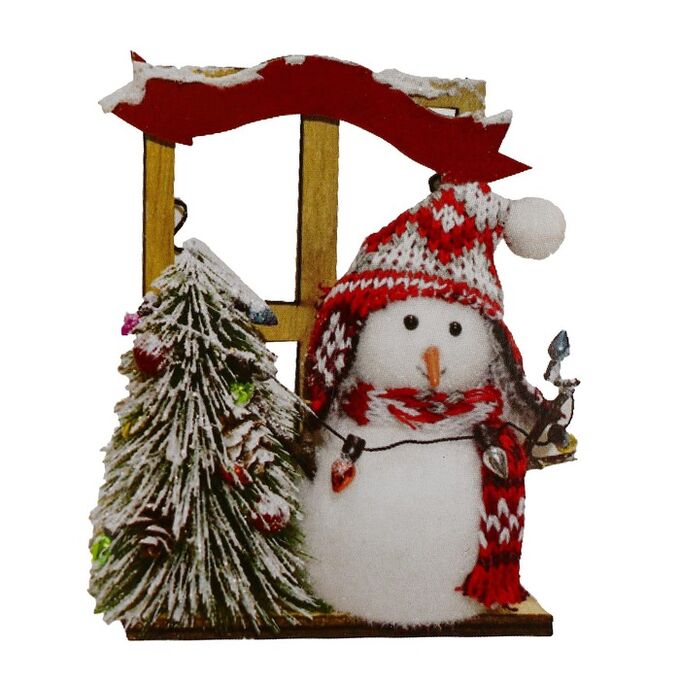 Набор для творчества - создай ёлочное украшение «Снеговичок у окна»