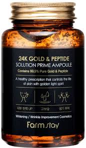 Farm Stay FarmStay 24K Gold &amp; Peptide Solution Prime Ampoule Антивозрастная ампульная сыворотка с 23K золотом и пептидами 250 мл