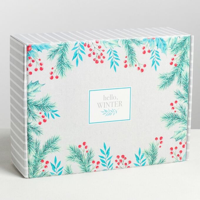 Складная коробка Hello, winter, 30.7 x 22 x 9.5 см