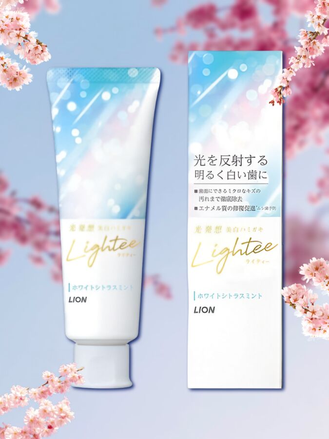 Lion Зубная паста &quot;Lightee&quot; для восстановления белизны и красоты зубной эмали вкус мяты и цитруса 100 г