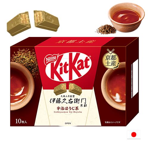 KitKat Ito Kyuemon Uji Houjicha 150g - Эксклюзивный КитКат жареный чай. 10шт
