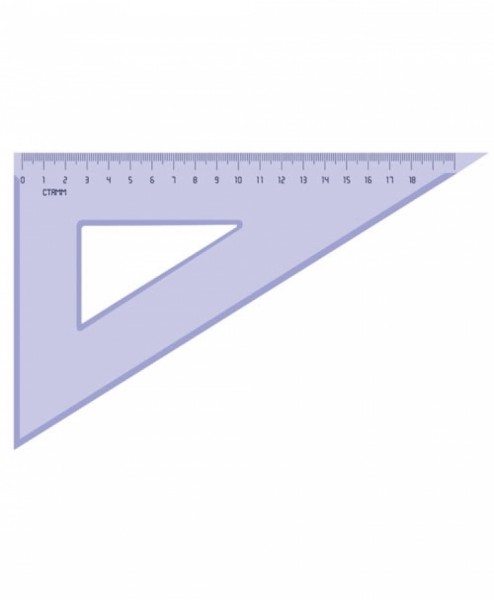 Треугольник 30 гр./18см &quot;Стамм&quot; тонир. прозрачный арт. ТК49