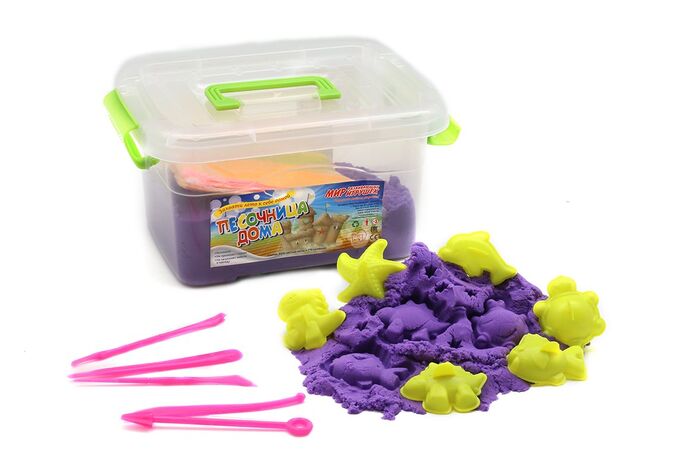 Wood Toys™ Песок кинетический Фиолетовый в наборе 2 кг.