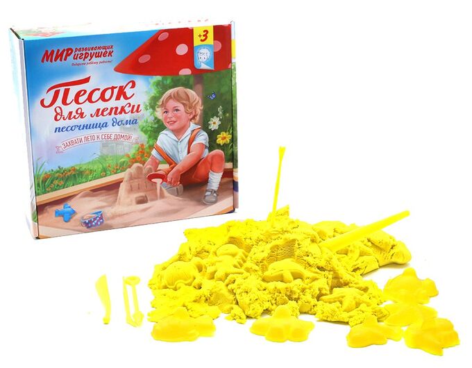 Wood Toys™ Песок для лепки в наборе 1 кг желтый