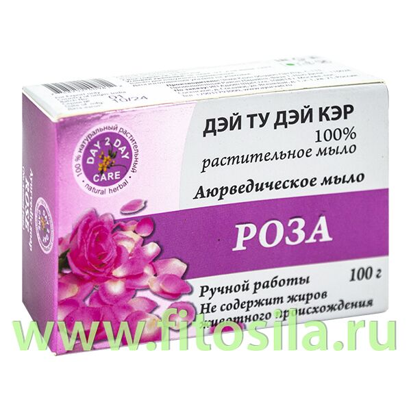 ФИТОСИЛА Мыло аюрведическое  натуральное  (Дэй Ту Дэй Кэр) Роза 100 гр
