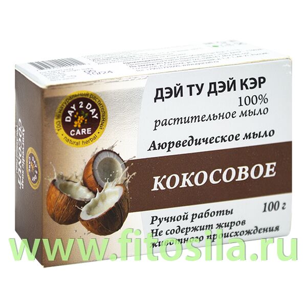 ФИТОСИЛА Мыло аюрведическое натуральное (Дэй Ту Дэй Кэр) Кокос 100 гр