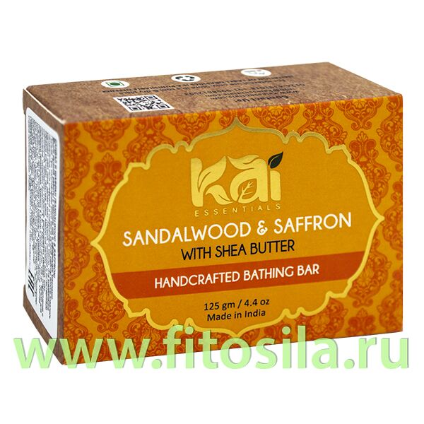 ФИТОСИЛА МЫЛО ТУАЛЕТНОЕ Sandalwood &amp; Saffron Kai Essentials Сандаловое дерево и шафран 125 гр