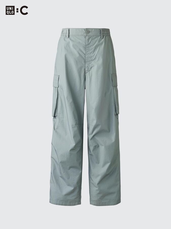 UNIQLO: C - широкие брюки карго из хлопка - 53 GREEN